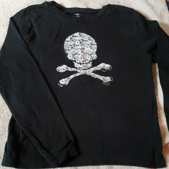 George Kids Skull Print Pajama Set - Black and White - Picture 3 of 12